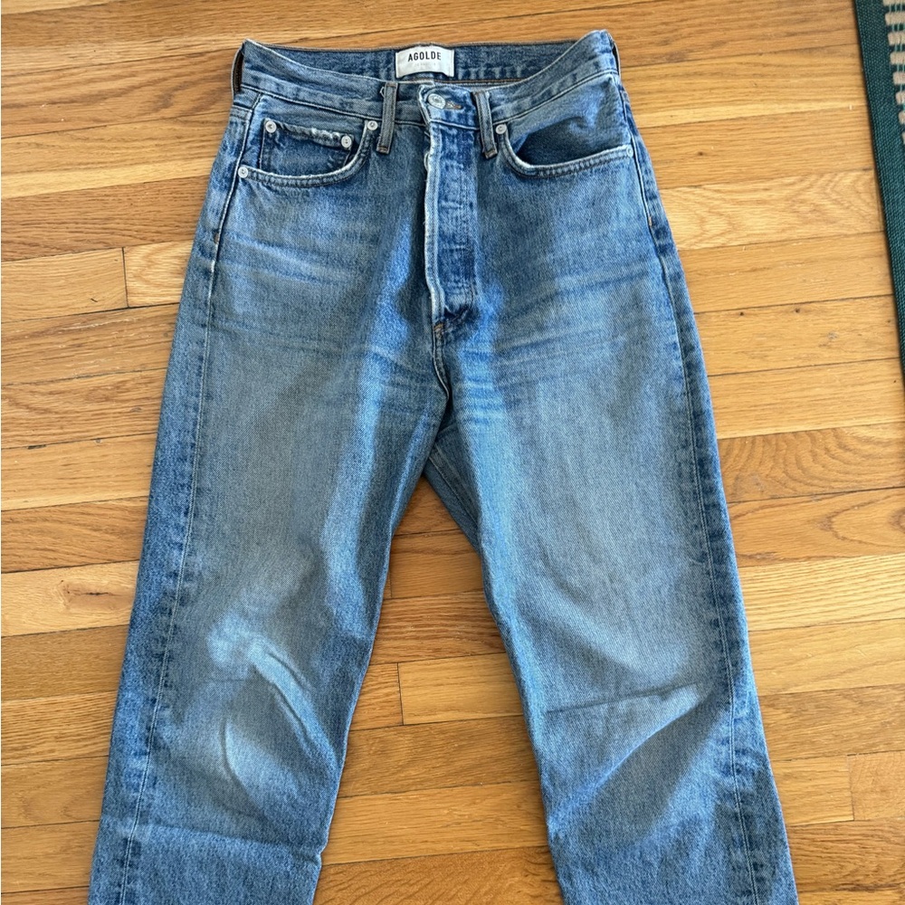 Agolde 90s Pinch Waist Medium Wash Straight Jeans